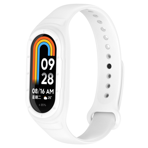 

For Xiaomi Smart Band 9 / 9 NFC Solid Color Integrated Silicone Watch Band(White)