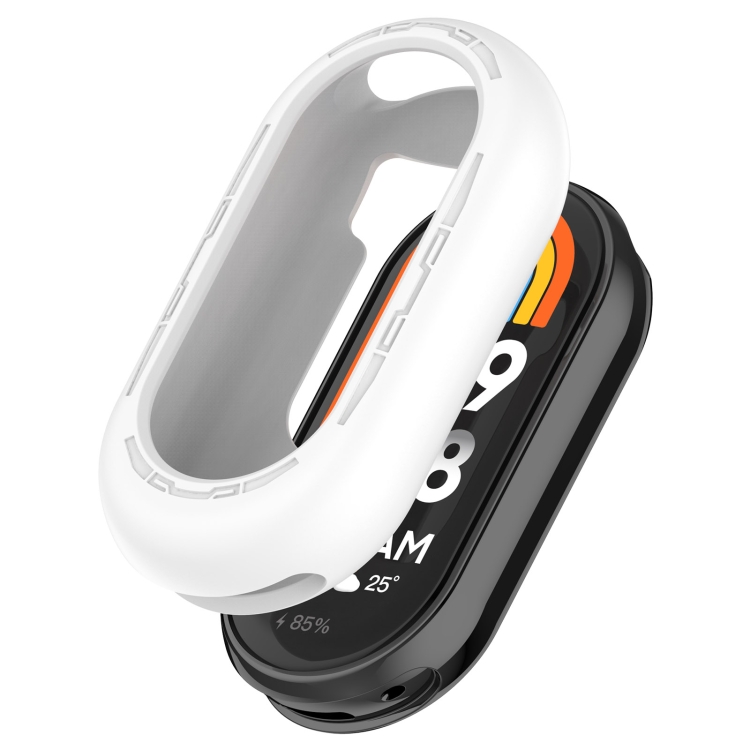 

For Xiaomi Smart Band 9 NFC Half Coverage Silicone Watch Soft Case(White)
