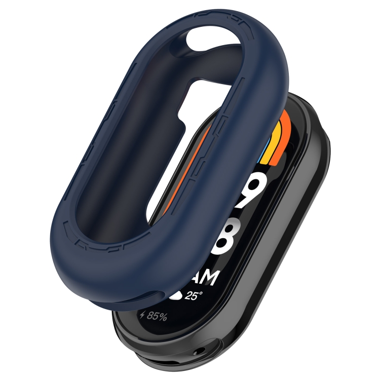 

For Xiaomi Smart Band 9 Half Coverage Silicone Watch Soft Case(Midnight Blue)