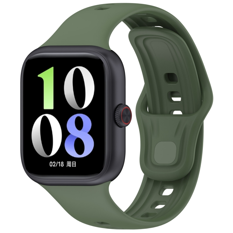 

For vivo iQOO Watch GT Solid Color Silicone Watch Band(Dark Green)