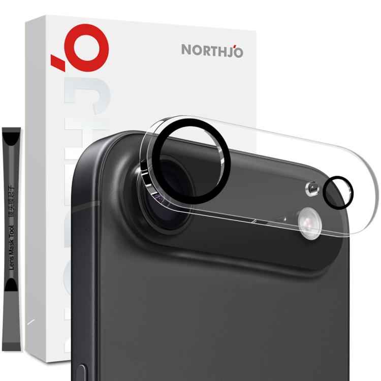 

For iPhone 17 Air NORTHJO Camera Lens Protector 3D Night Shot Tempered Glass Film(Black)