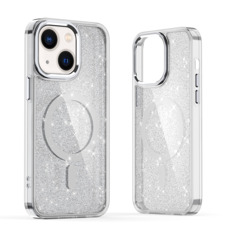 

For iPhone 13 Glitter MagSafe Shockproof Phone Case(Grey)