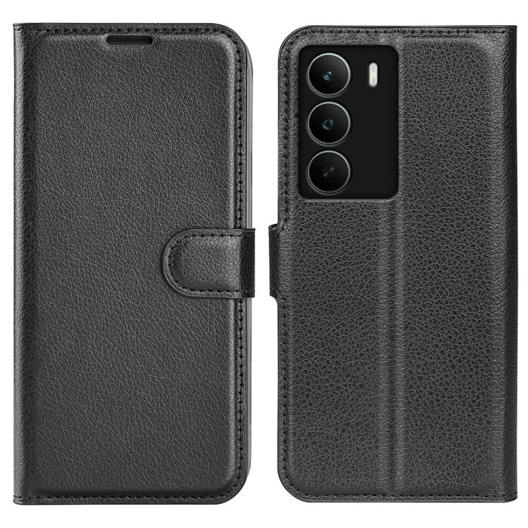 

For Realme C71 4G Litchi Texture Horizontal Flip Leather Phone Case with Holder(Black)
