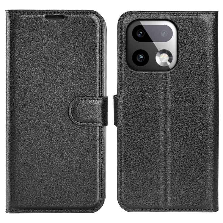 

For Realme 16 Pro+ 5G Litchi Texture Horizontal Flip Leather Phone Case with Holder(Black)