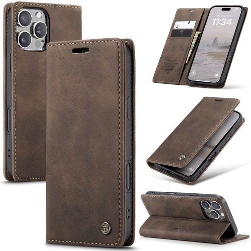 

For iPhone 16 Pro Max CaseMe 013 Multifunctional Horizontal Flip Leather Phone Case(Coffee)