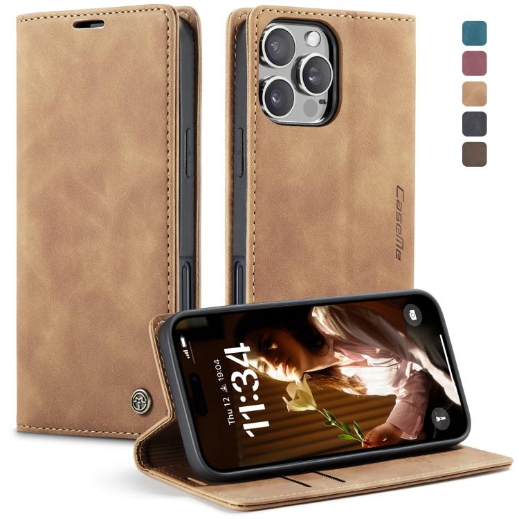 

For iPhone 16 Pro CaseMe 013 Multifunctional Horizontal Flip Leather Phone Case(Brown)