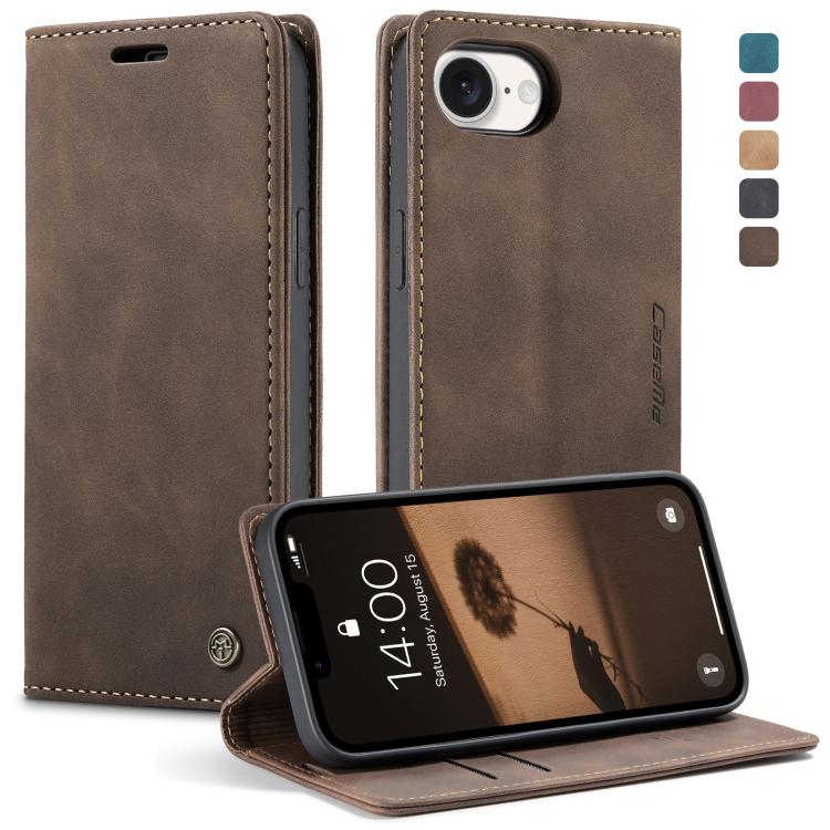 

For iPhone 16e CaseMe 013 Multifunctional Horizontal Flip Leather Phone Case(Coffee)