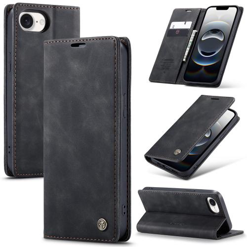 

For iPhone 16e CaseMe 013 Multifunctional Horizontal Flip Leather Phone Case(Black)