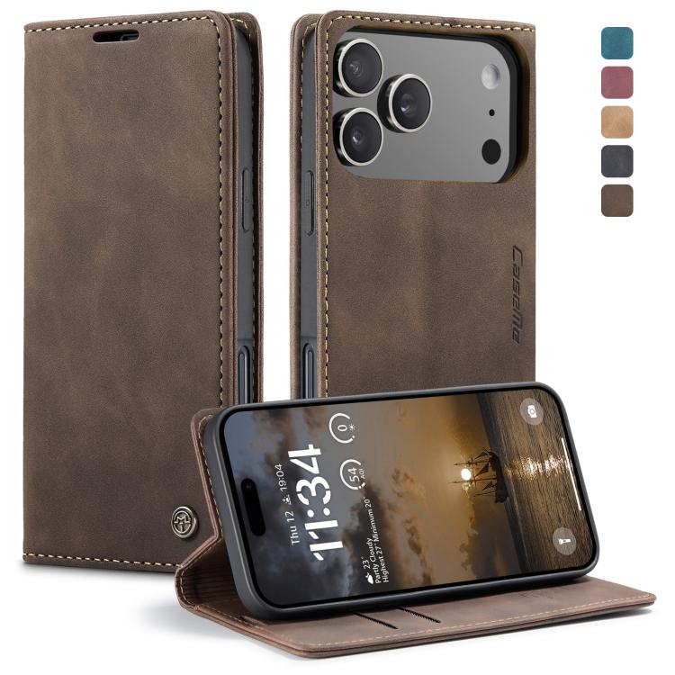 

For iPhone 17 Pro CaseMe 013 Multifunctional Horizontal Flip Leather Phone Case(Coffee)