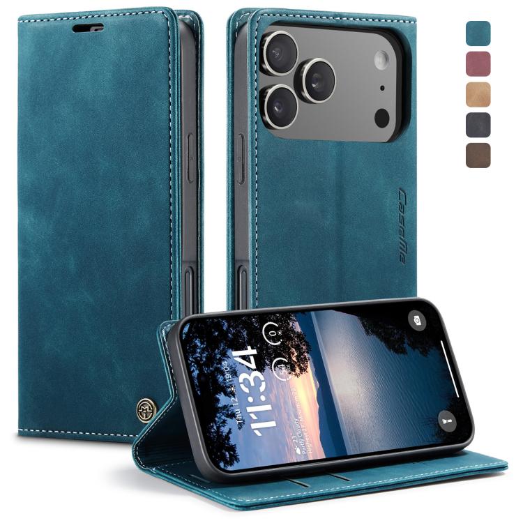 

For iPhone 17 Pro CaseMe 013 Multifunctional Horizontal Flip Leather Phone Case(Blue)