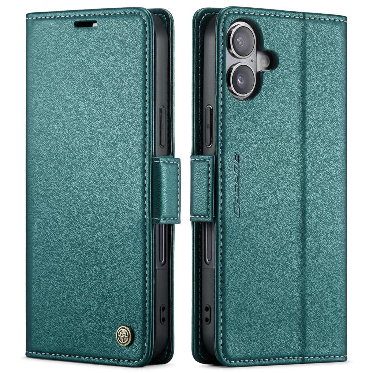 

For iPhone 17 CaseMe 023 Butterfly Buckle Litchi Texture RFID Anti-theft Leather Phone Case(Green)