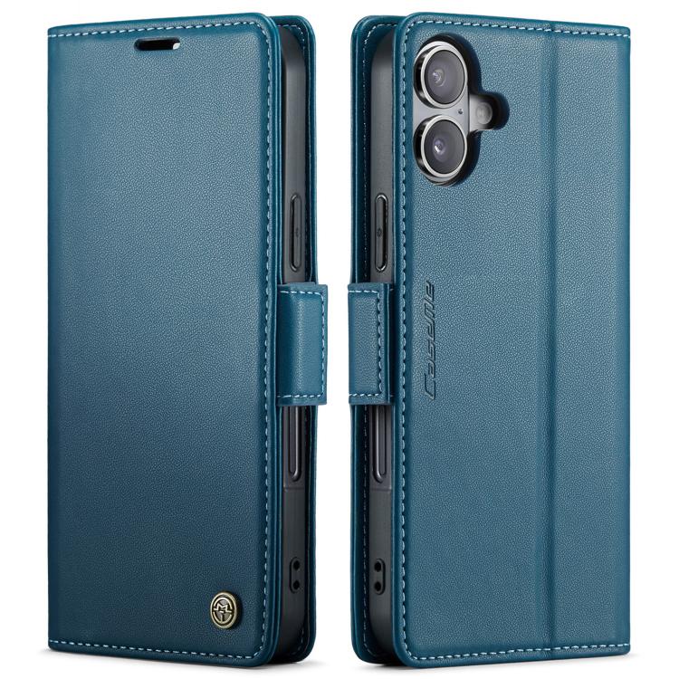

For iPhone 17 CaseMe 023 Butterfly Buckle Litchi Texture RFID Anti-theft Leather Phone Case(Blue)