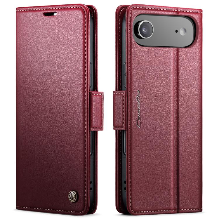 

For iPhone Air CaseMe 023 Butterfly Buckle Litchi Texture RFID Anti-theft Leather Phone Case(Red)
