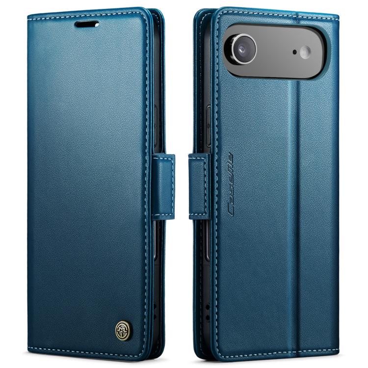 

For iPhone Air CaseMe 023 Butterfly Buckle Litchi Texture RFID Anti-theft Leather Phone Case(Blue)
