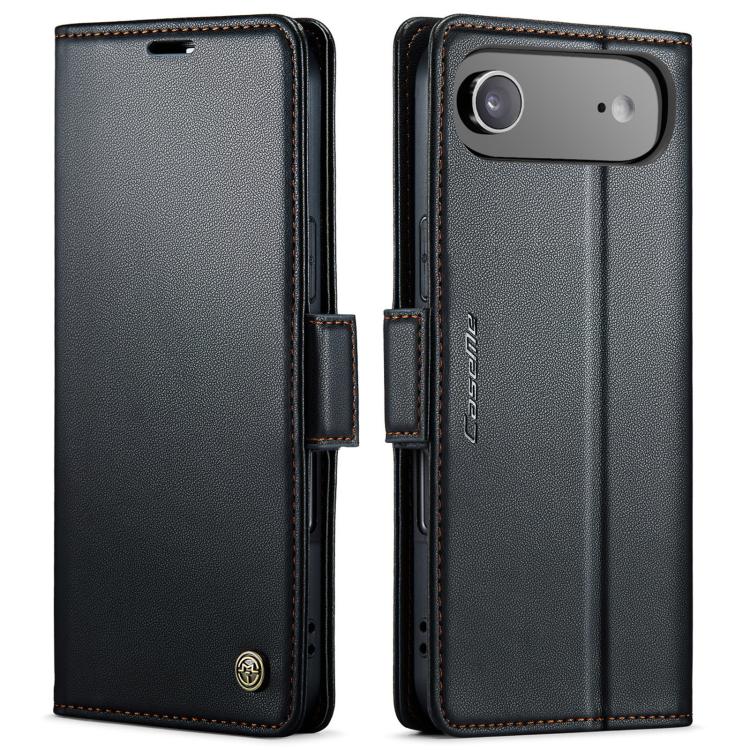 

For iPhone Air CaseMe 023 Butterfly Buckle Litchi Texture RFID Anti-theft Leather Phone Case(Black)