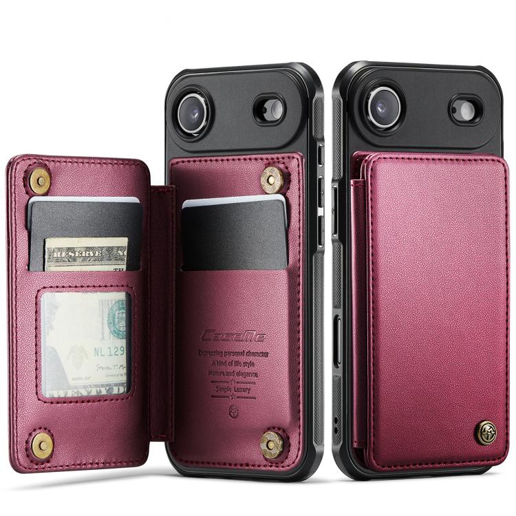 

For iPhone Air CaseMe C22 Card Slots Holder RFID Anti-theft Phone Case(Red)