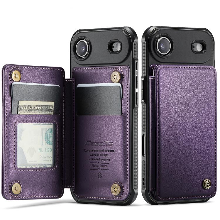 

For iPhone Air CaseMe C22 Card Slots Holder RFID Anti-theft Phone Case(Purple)