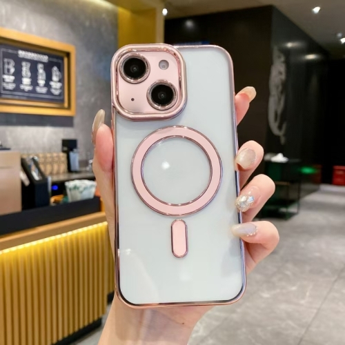 

For iPhone 15 Imitation Original Magsafe TPU Phone Case(Pink)