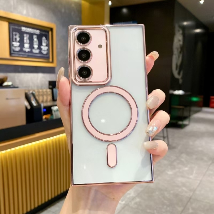 

For Samsung Galaxy S24+ 5G Imitation Original Magsafe TPU Phone Case(Pink)