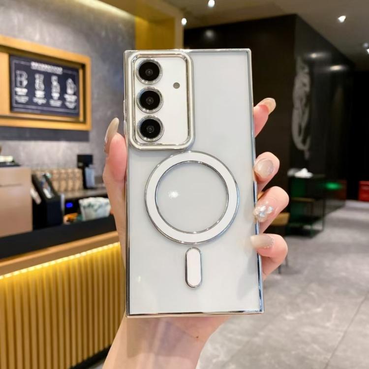 

For Samsung Galaxy S25+ 5G Imitation Original Magsafe TPU Phone Case(White)