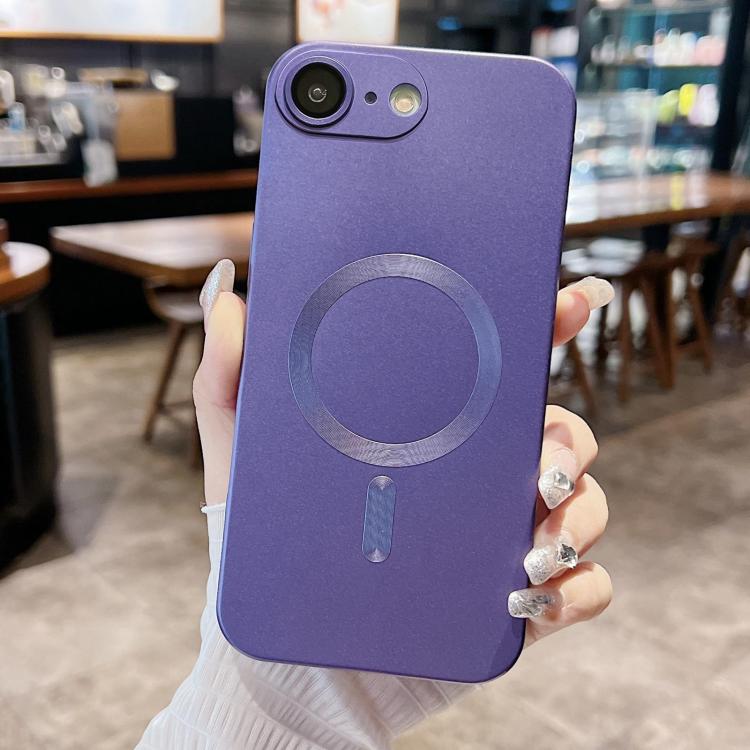 

For iPhone 17e / 16e Metallic Paint Magsafe Liquid TPU Phone Case(Purple)