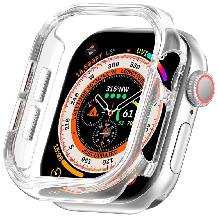 

For Apple Watch Series 10 42mm Half Pack PC Hollow Watch Case(Transparent)