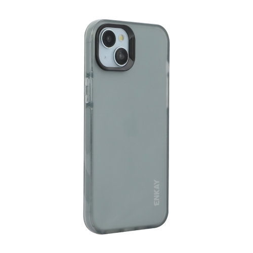 

For iPhone 14 ENKAY Hat-Prince Translucent Matte TPU Soft Phone Case(Grey)