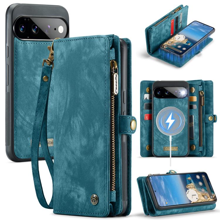 For Google Pixel 11 Pro XL CaseMe 008 Detachable Multifunctional Leather Phone Case(Blue)