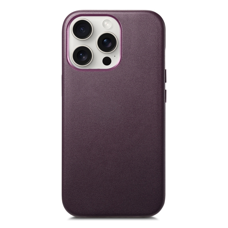 

For iPhone 16 Pro Electroplated Metal Button MagSafe Phone Case(Purple)