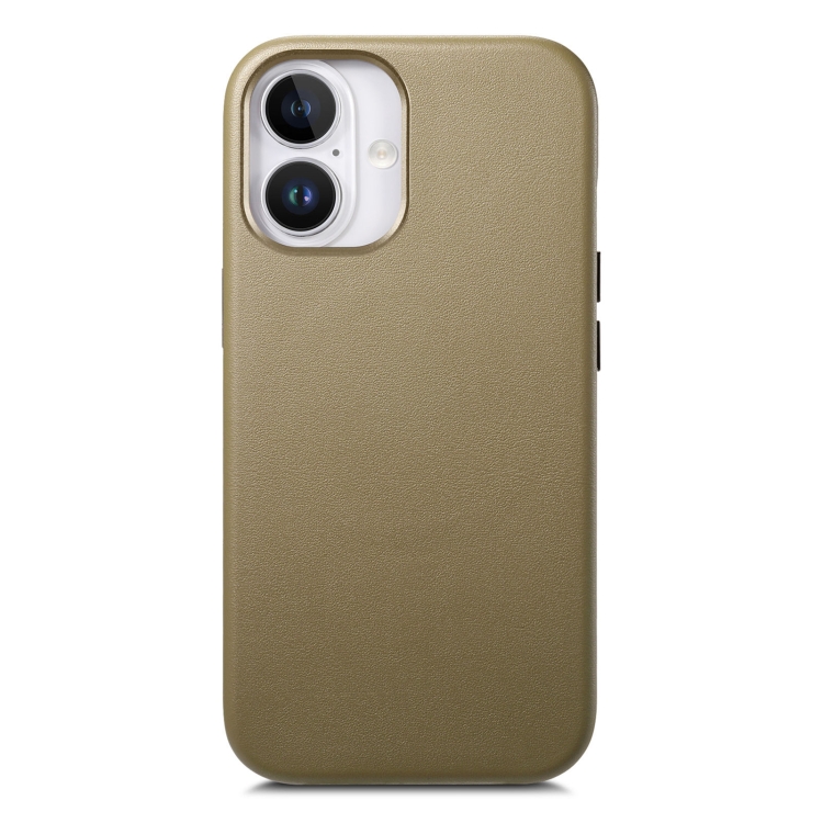 

For iPhone 16 Electroplated Metal Button MagSafe Phone Case(Green)