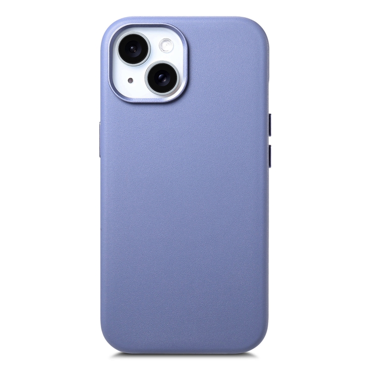

For iPhone 14 Electroplated Metal Button MagSafe Phone Case(Blue)