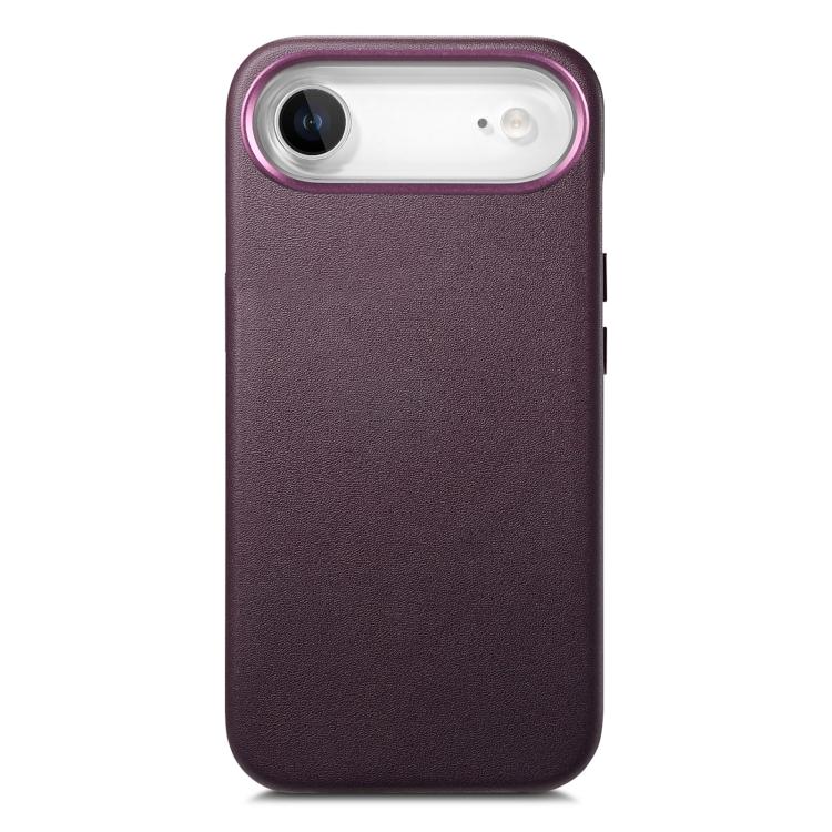 

For iPhone Air Electroplated Metal Button MagSafe Phone Case(Purple)