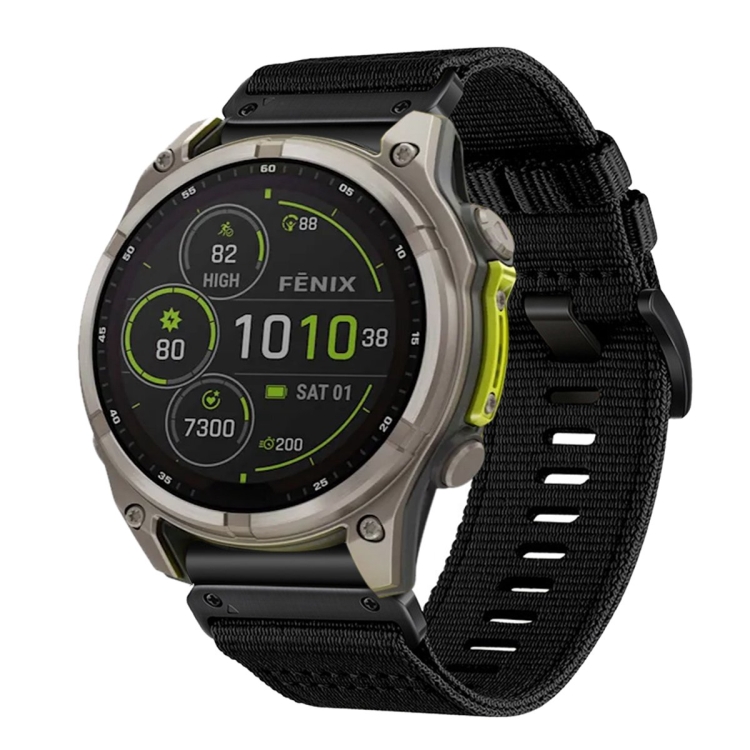 For Garmin Fenix MIP 47mm Nylon Canvas Quick Release 22mm Watch