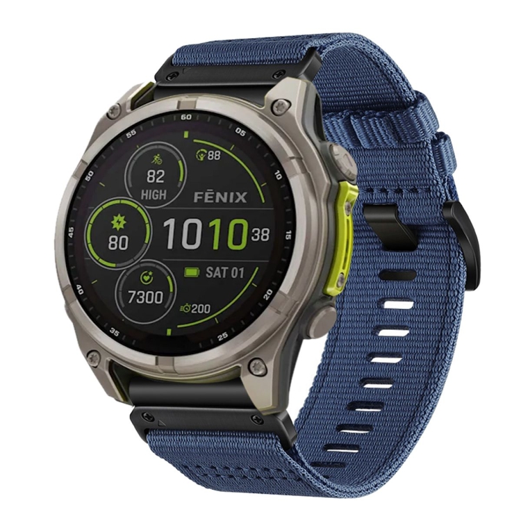 For Garmin Fenix MIP 47mm Nylon Canvas Quick Release 22mm Watch