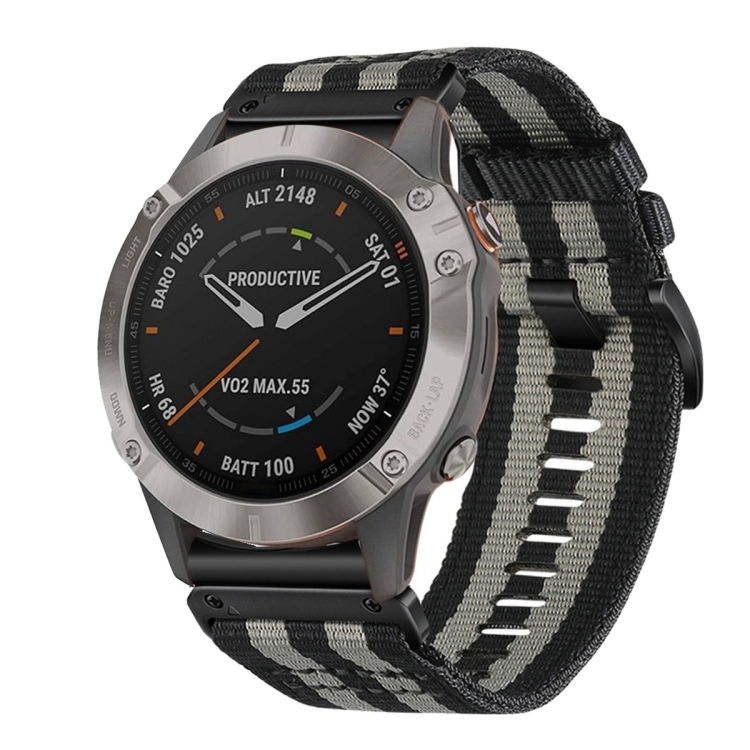 For Garmin Fenix Sapphire GPS Nylon Canvas Quick Release 22mm