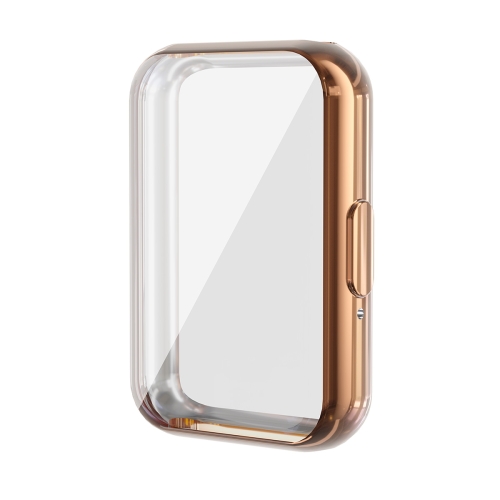 

For Samsung Galaxy Fit3 ENKAY Hat-Prince Full Coverage Electroplated Soft TPU Case with Screen Protection(Rose Gold)