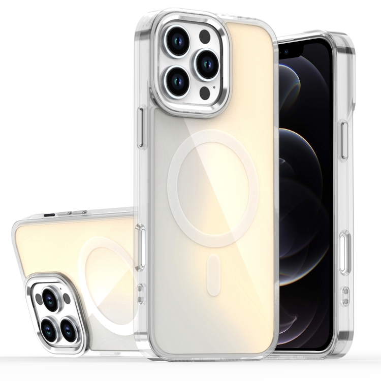 

For iPhone 12 Pro Max Bright Shadow Magsafe Discoloration Phone Case(Grey)