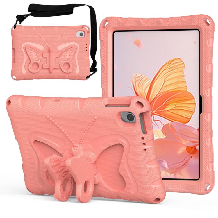 For Xiaomi Redmi Pad 2 SE 9.7 2026 Butterfly Bracket EVA Shockproof Tablet Case(Pink Orange)