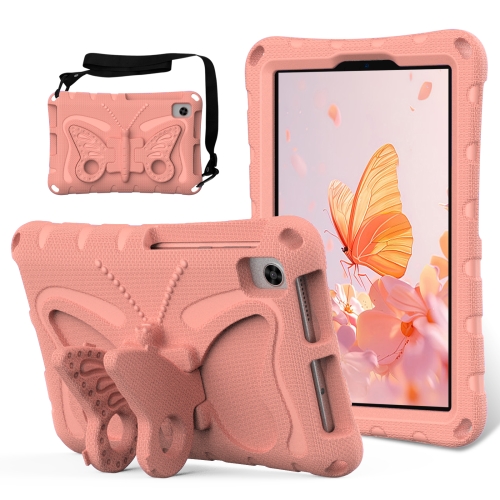 

For TCL Tab 8 LE / WiFi 2023 Butterfly Bracket EVA Shockproof Tablet Case(Pink Orange)