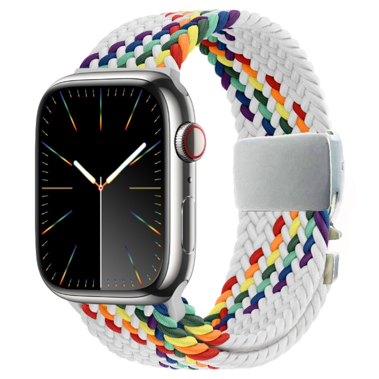 Apple Watch 46mm / 49mm / 45mm / 44mm メタルバックル ナイロン編み 