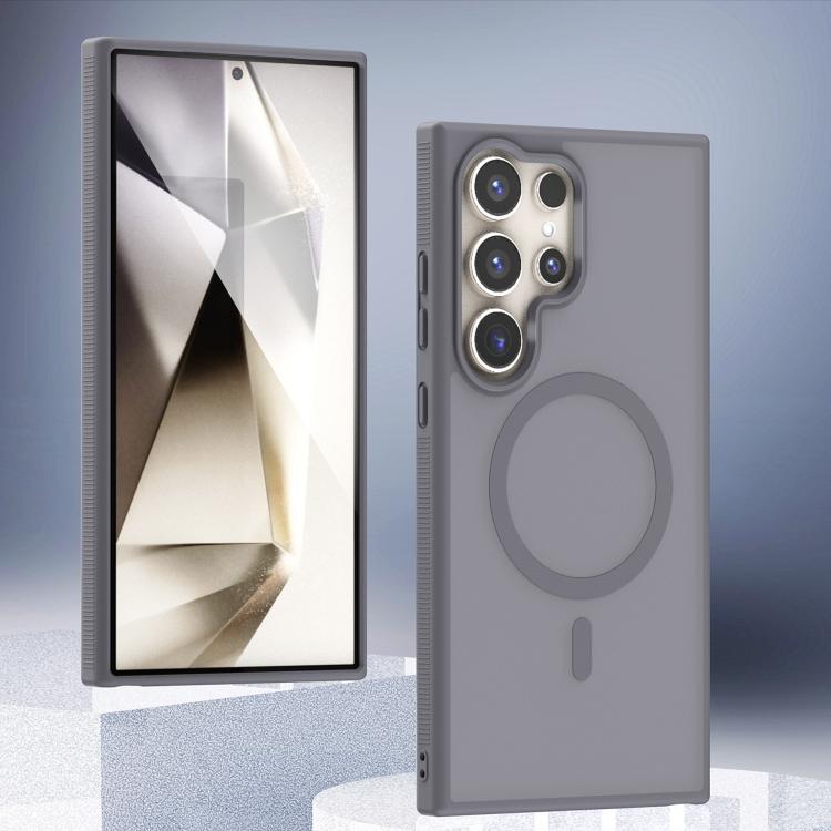 

For Samsung Galaxy S26 5G Transparent TPU Hybrid PC Magsafe Phone Case(Grey)