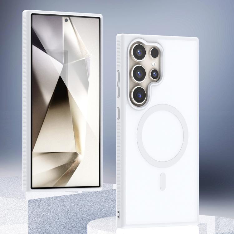 

For Samsung Galaxy S26 5G Transparent TPU Hybrid PC Magsafe Phone Case(White)