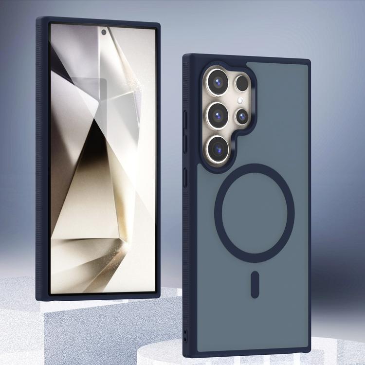 

For Samsung Galaxy S26 Ultra 5G Transparent TPU Hybrid PC Magsafe Phone Case(Blue)