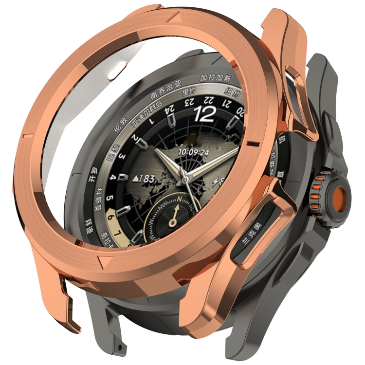 

For Xiaomi Watch S4 Sport Electroplated PC Half Coverage Watch Protective Case(Rose Gold)