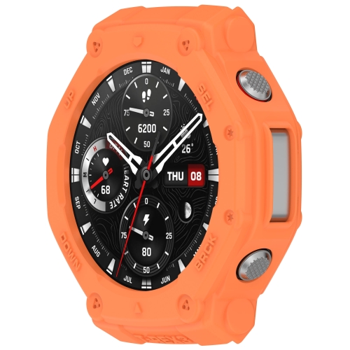 For Amazfit T-Rex3 Armor Hollow TPU Half Coverage Watch Case(Orange)