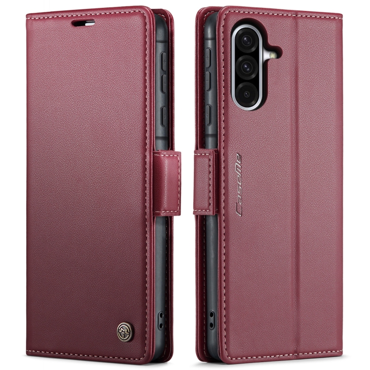 

For Samsung Galaxy A36 CaseMe 023 Butterfly Buckle Litchi Texture RFID Anti-theft Leather Phone Case(Red)
