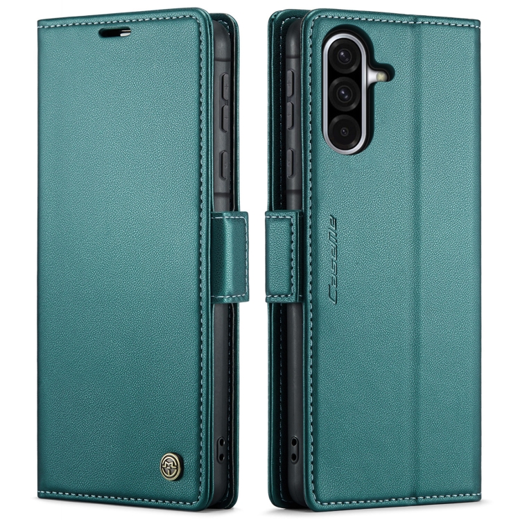 

For Samsung Galaxy A36 CaseMe 023 Butterfly Buckle Litchi Texture RFID Anti-theft Leather Phone Case(Green)