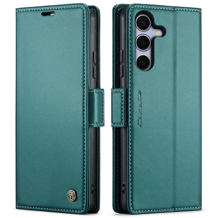 

For Samsung Galaxy S25 FE 5G CaseMe 023 Butterfly Buckle Litchi Texture RFID Anti-theft Leather Phone Case(Green)