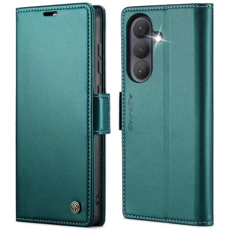 

For Samsung Galaxy S26 5G CaseMe 023 Butterfly Buckle Litchi Texture RFID Anti-theft Leather Phone Case(Green)