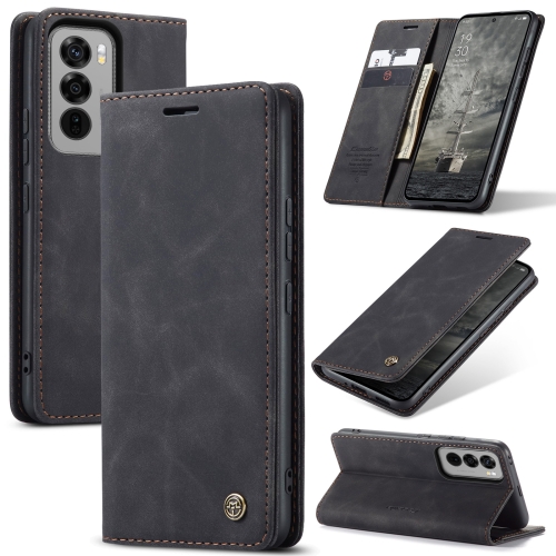 

For OPPO Reno12 Pro 5G Global CaseMe 013 Multifunctional Horizontal Flip Leather Phone Case(Black)